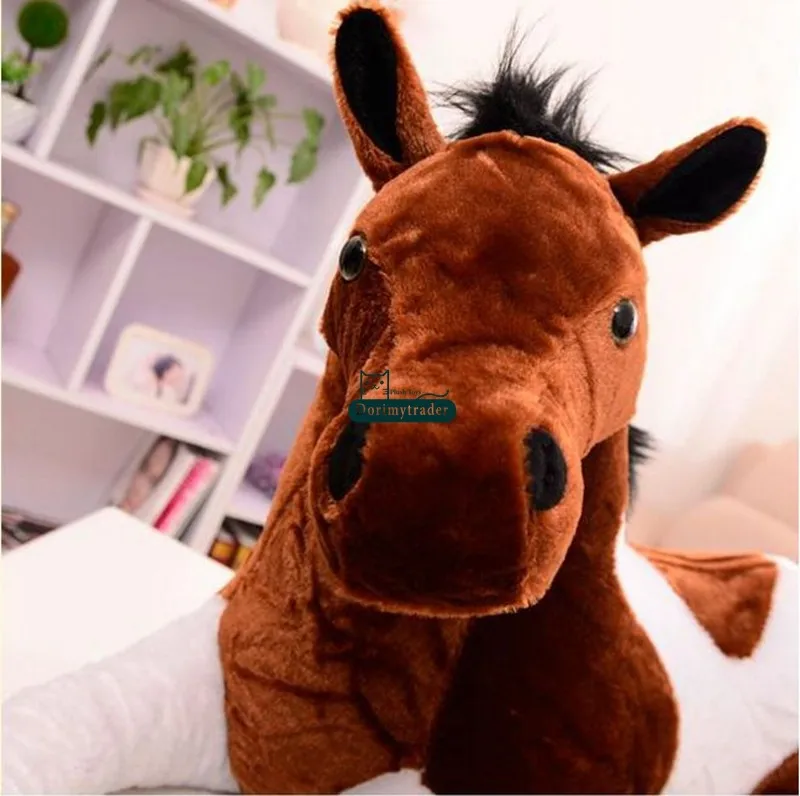 Dorimytrader 130cm X 60cm Giant Stuffed Soft Plush Emulational Animal Horse Toy 4 Color Great Baby Gift Free Shipping DY60252 (3)