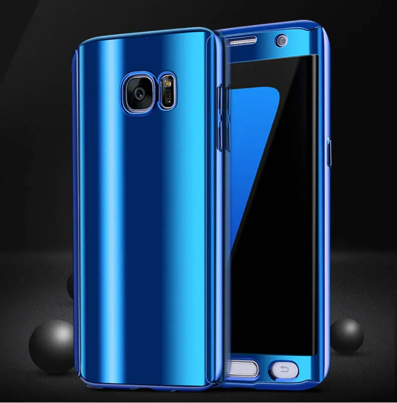 50 шт. покрытие зеркало полное тело крышка для samsung Galaxy S10 E S9 S8 Plus S7 Edge Note 10 10+ 9 8 Жесткий ПК тонкий передний задний Чехол
