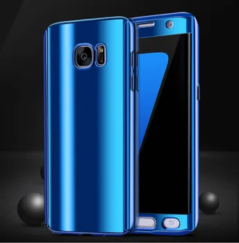 

50pcs Plating Mirror Full Body Cover For Samsung Galaxy S20 Ultra S10 E S9 S8 Plus Note 10 9 8 Hard PC Slim Front Back Case