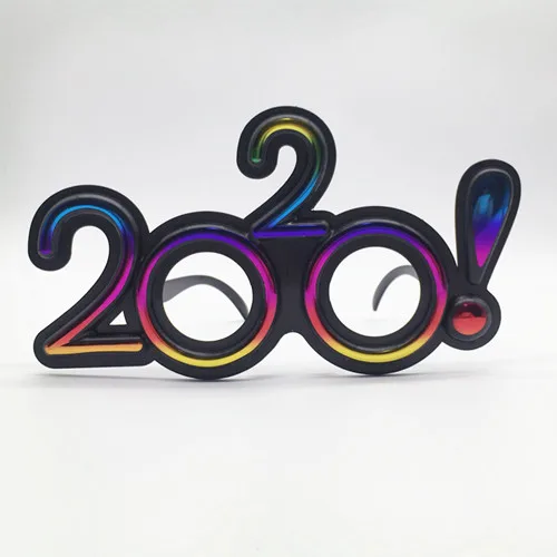 6 пар новейших счастливого Нового года вечерние очки фото стенд забавные красочные вечерние солнцезащитные очки - Цвет: 2020 Design one