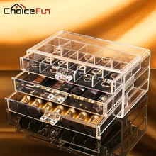 Choice fun plástico caja de almacenamiento organizador de acrílico del maquillaje del organizador cosmético del maquillaje caja de la joyería organizador organizador sf-1005-7