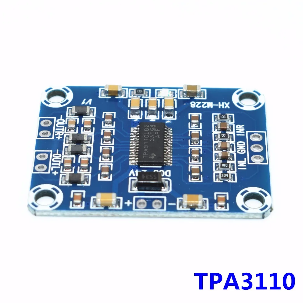 

1 Piece TPA3110 2X15W Digital Audio Stere Amplifier Board Module Mini Binaural AMP Controller 100dB DC 8-18V Max 3A