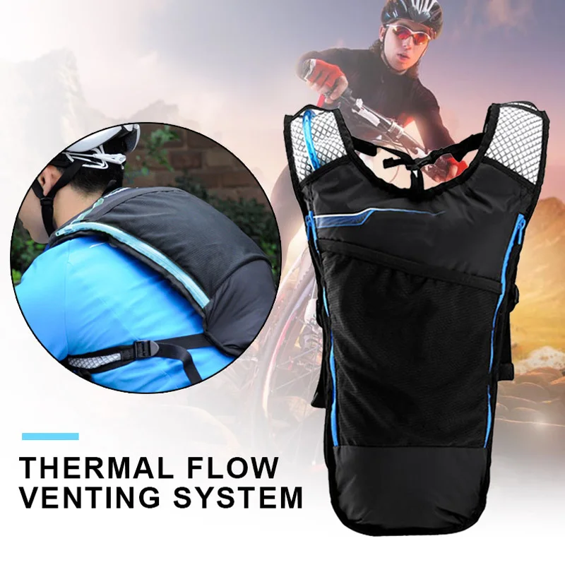 

Convenient Hydration Backpack Camelback Water Pack Water Bladder Bag Durable Adjustable 5L Polyester Cycling Furl