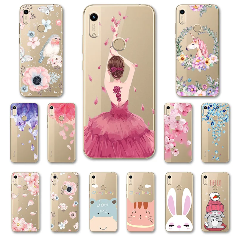 

Cartoon Case For Huawei Y6 2019 Honor 8A Case Flower Lace Soft Silicone Back Cover For Huawei y62019 Phone Case On Honor8a Funda