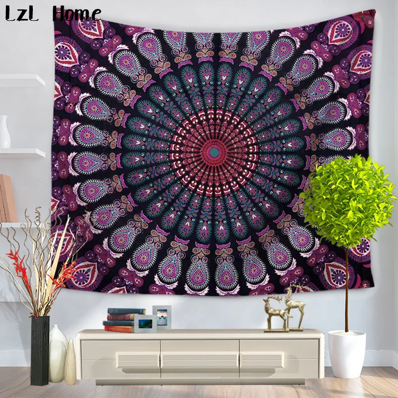 LzL Home High Quality Polyester Rectangle Indian Wall Decor Hippie