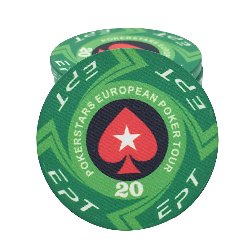 EPT Texas Stars фишки для покера 10 г набор глиняных монет казино 40 мм Монета фишки для покера развлечения доллар монеты 12 шт./упак. фишки для покера