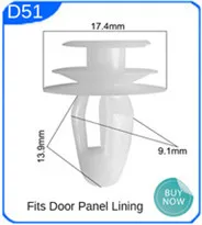 CNIKESIN 50 PCS B67 8 мм отверстие нейлон автомобиля застежка-молния Тип щит фиксаторы заклепки бампера зажимы автомобильного крыла для Toyota Ford