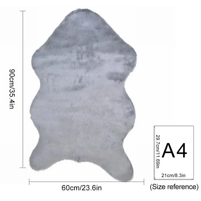 Juneiour 1 шт., мягкий ковер из искусственной овчины, покрытие для стула, искусственная шерсть, теплые ворсистые ковры, ковры для гостиной, кожи, меха