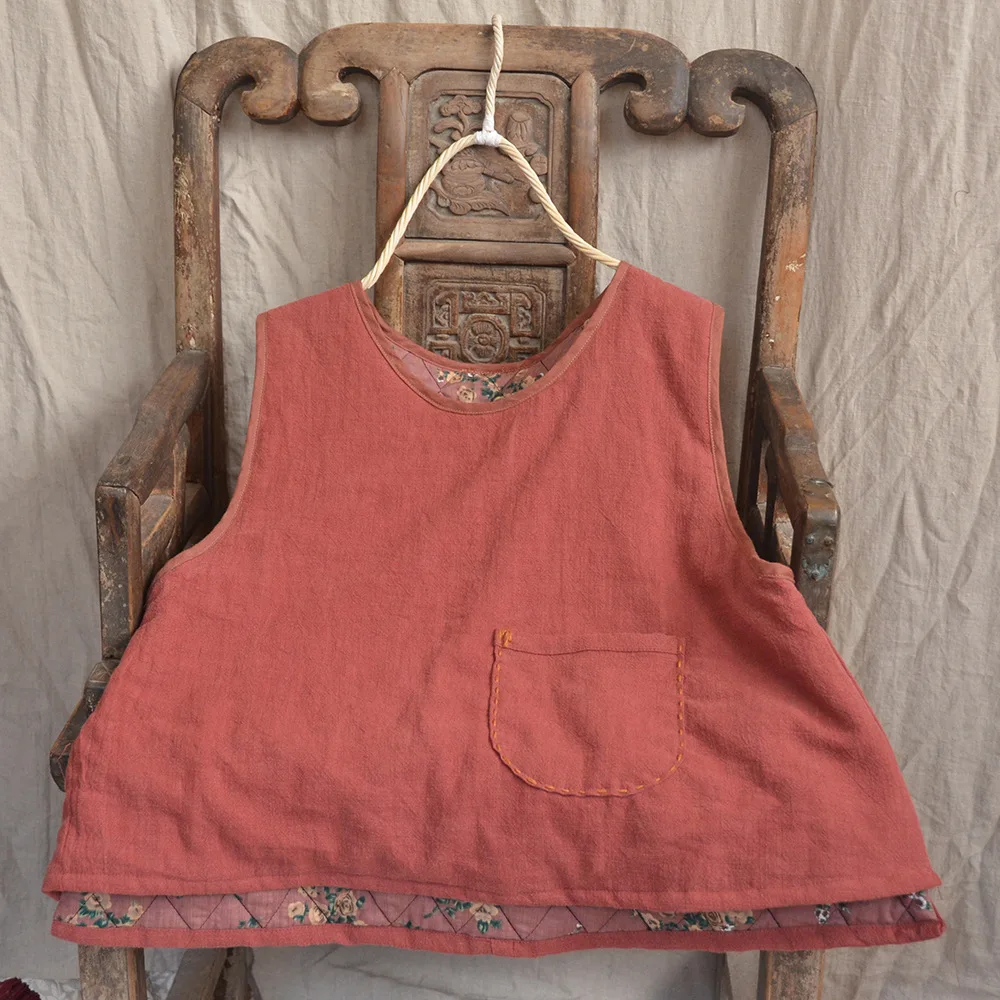 

YoYiKamomo Women Vest 2018 Warm Cotton Padded Autumn Winter Original Sleeveless Solid Color Pockets Women Pullovers