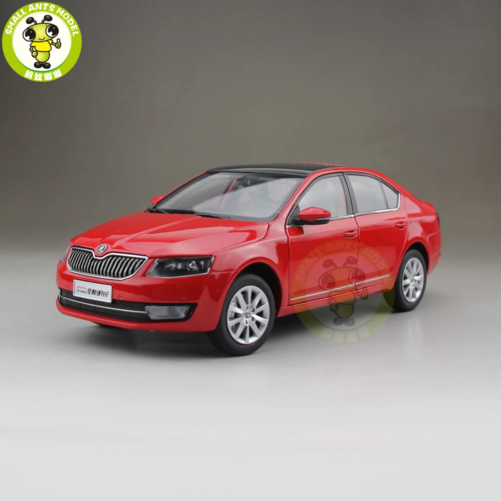 1/18 Skoda Octavia литая под давлением металлическая модель автомобиля игрушка мальчик девочка подарок красный цвет