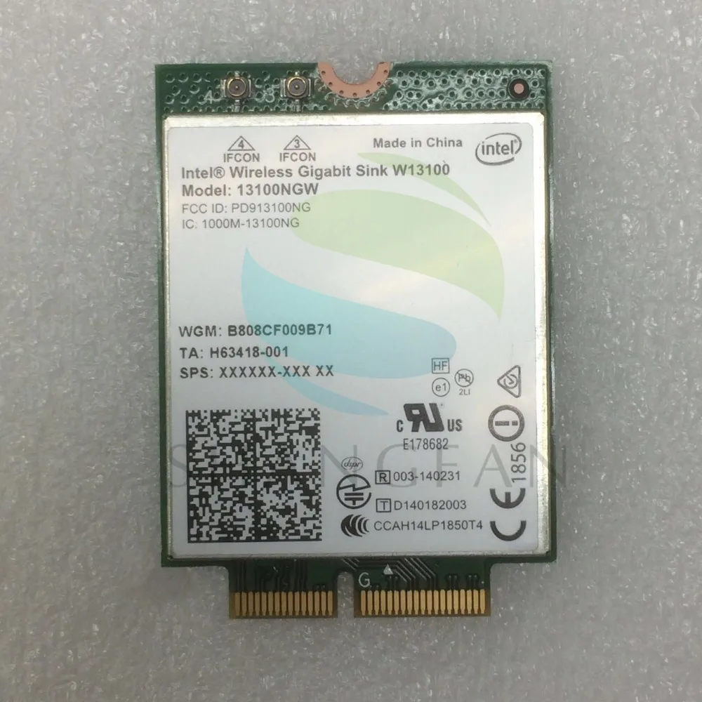 Беспроводной модуль Intel W13100 13100NGW 13100ac WiGig (802.11ad) беспроводная док станция NGFF M.2 4230