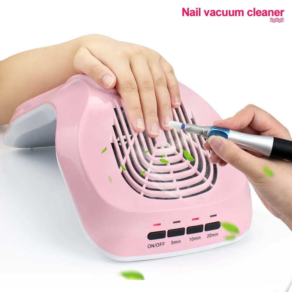Buy 25W 2 Fans Suction Nail Powder Duster Nail Dust