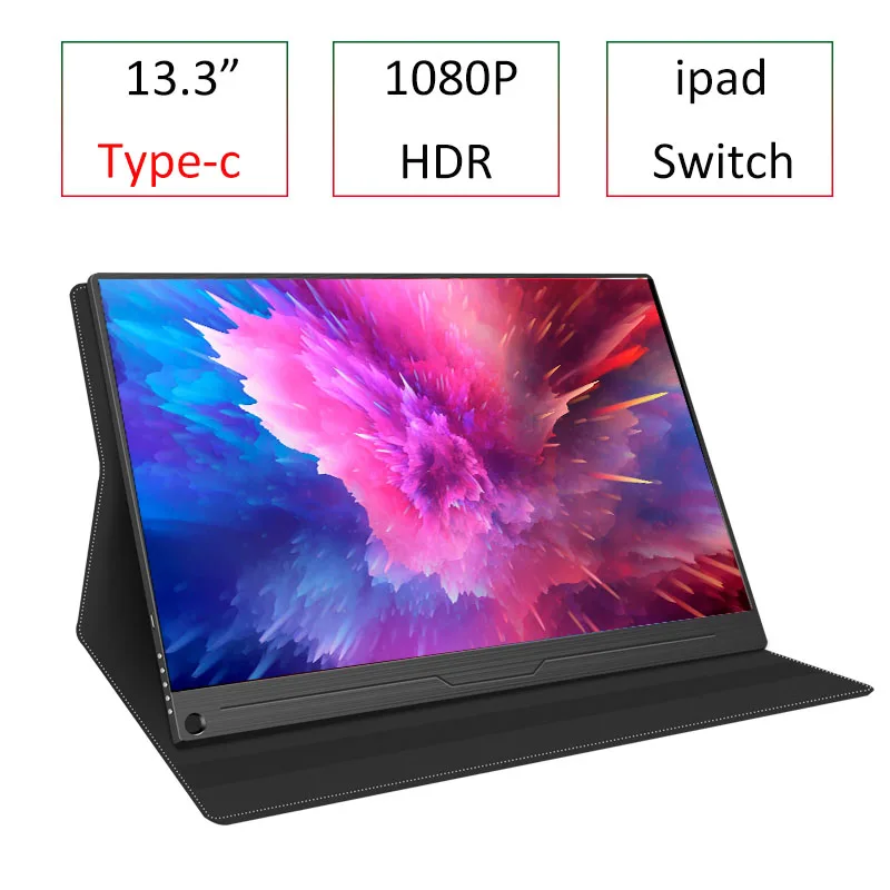 

13.3 Inch 1080P Type-c Portable Gaming Monitor For Switch PS4 Pro XBOX NS Full New IPS Screen For Mac Book Pro For 2018 IPADpro