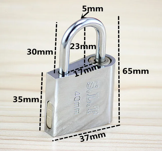 Buy 1 pcs Super B Grade Padlocks Silver Color Portable