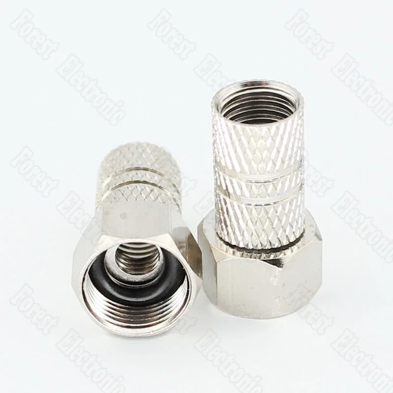 

75-5 Metric F Head Connector Cable TV Distributor Connector Self - tightening Amplifier Double Shielded Waterproof
