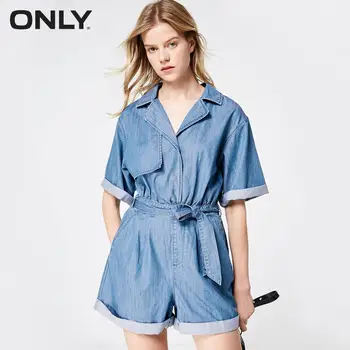 

ONLY Spring Summer New Women's Loose Fit Short Denim Jumpsuit |119164503