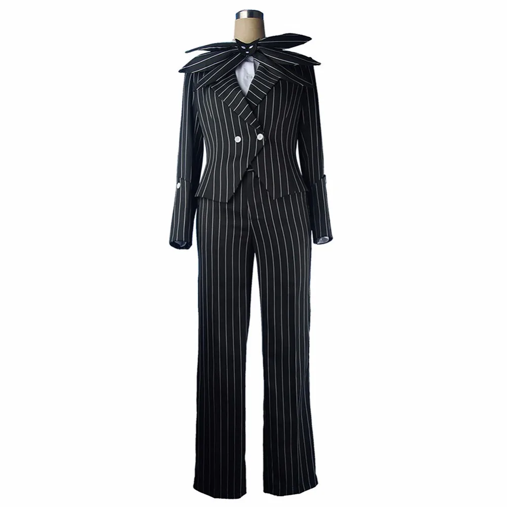 The Nightmare Before Christmas Jack Skellington Cosplay Costume Black