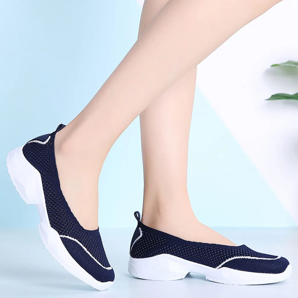 ISHOWTIENDA/Женская дышащая обувь с закрытым носком; женская повседневная спортивная обувь из сетчатого материала; дышащие Туфли-кроссовки;# g4