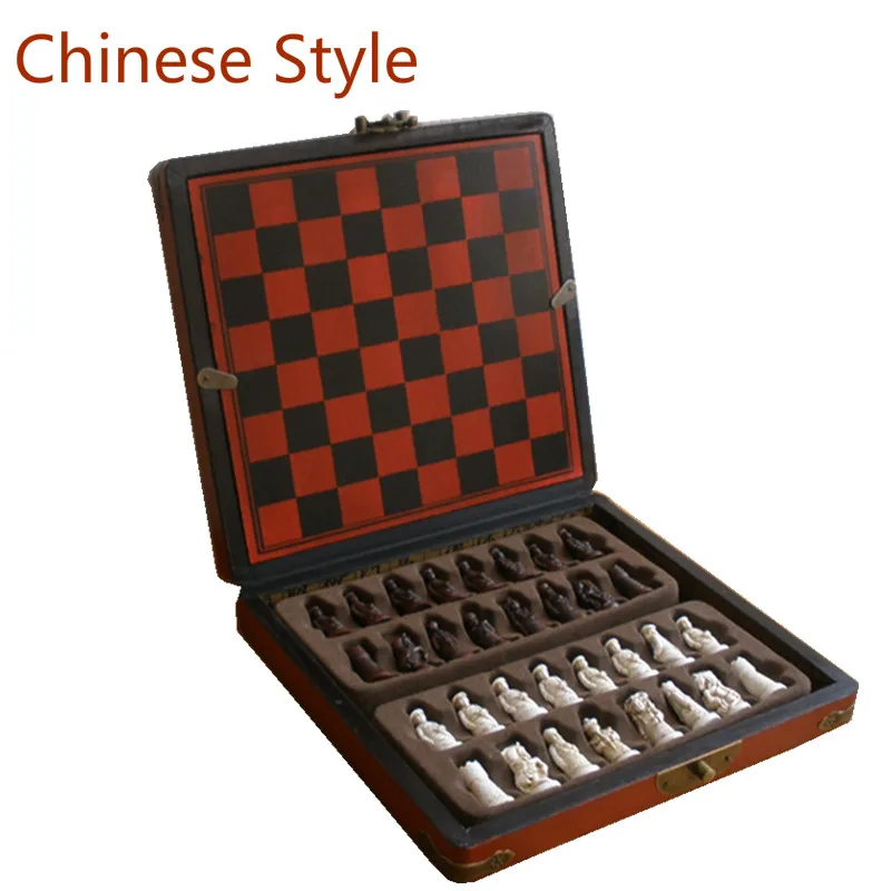 2017 Antique Chess Set of Chess Wooden Coffee Table Antique Miniature Chess Board Chess Pieces Move Box Set Retro Style Lifelike 2017 Antique Chess Set of Chess Wooden Coffee Table Antique Miniature Chess Board Chess Pieces Move Box Set Retro Style Lifelike