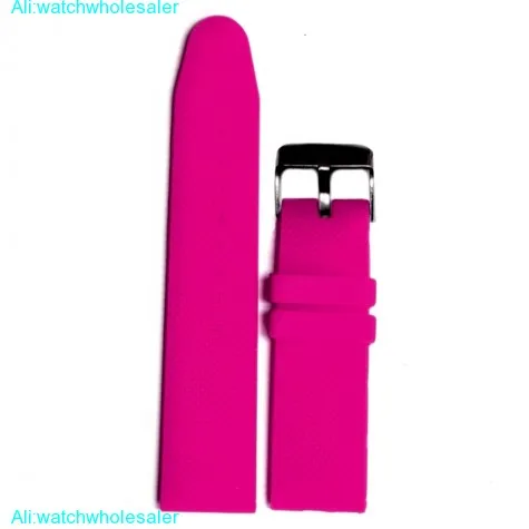 22mm Magenta Color Silicone Jelly Rubber Ladies Watch Band Straps WB1062J22JB