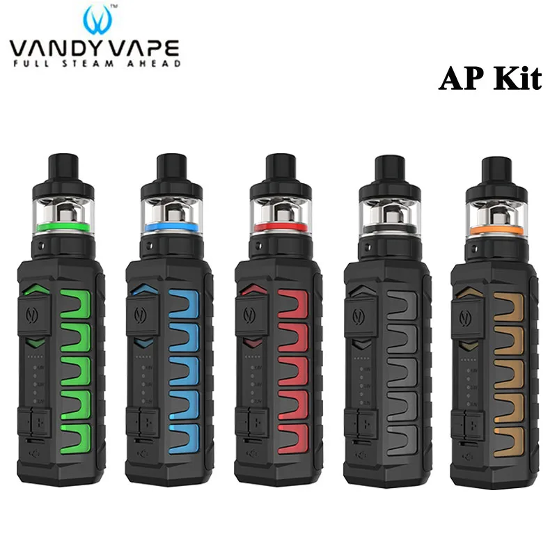 

Original Vandy vape AP Kit with 900mAh Battery WaterProof AP Box Mod 2ml Capacity MTL Sub Tank 1.5/1.8 ohm Coil E Cigarette Vape