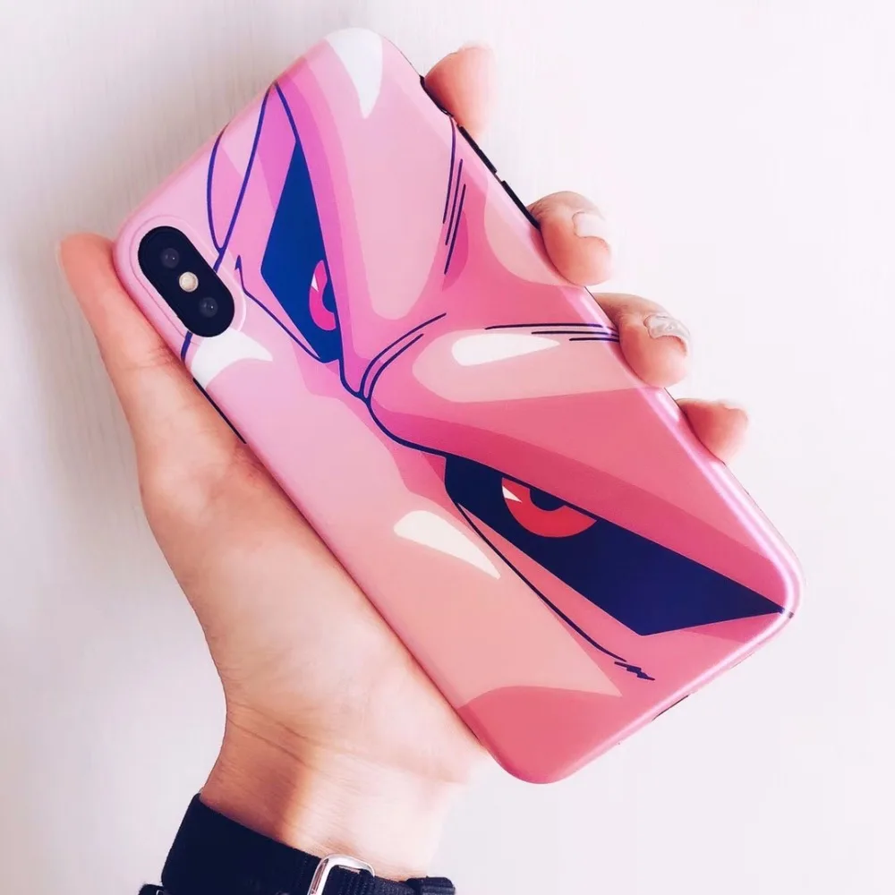 

Hot Dragon Ball Super Z Cartoon Majin Buu silicon cover case for iphone 6 6S S 7 plus 8 8plus X XS XR MAX Blu-ray phone coque