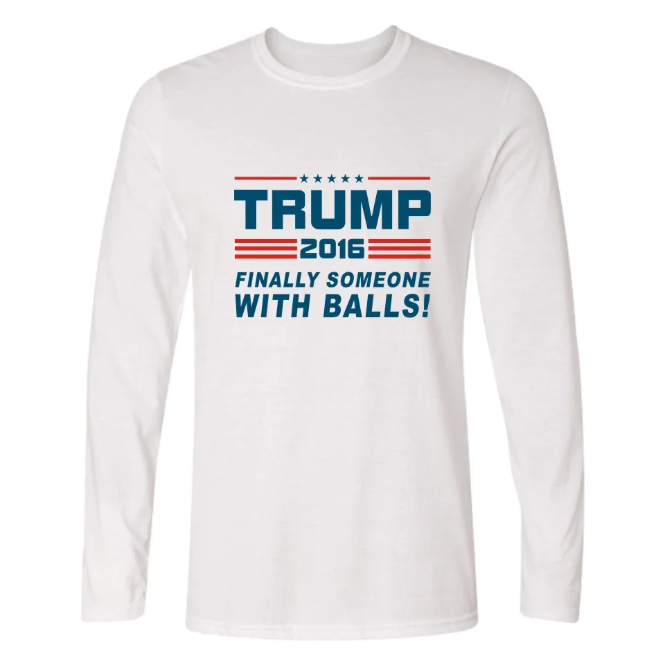Donald Trump T shirt Men Casual Long Sleeve TShirts and USA