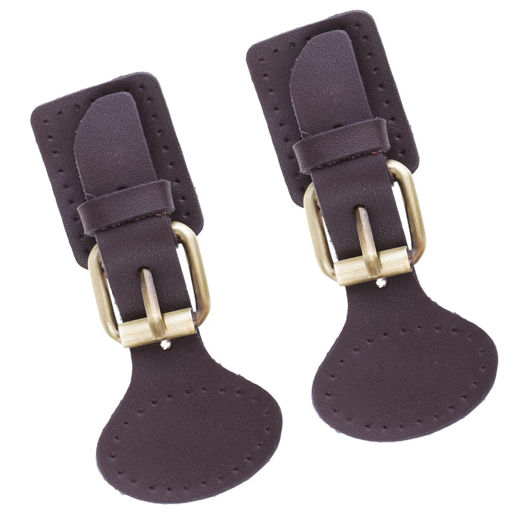 2 Sets Sew on Leather Magnetic Snap Buckles Bag Sewing Fasteners DIY Bag Accessorie Brown