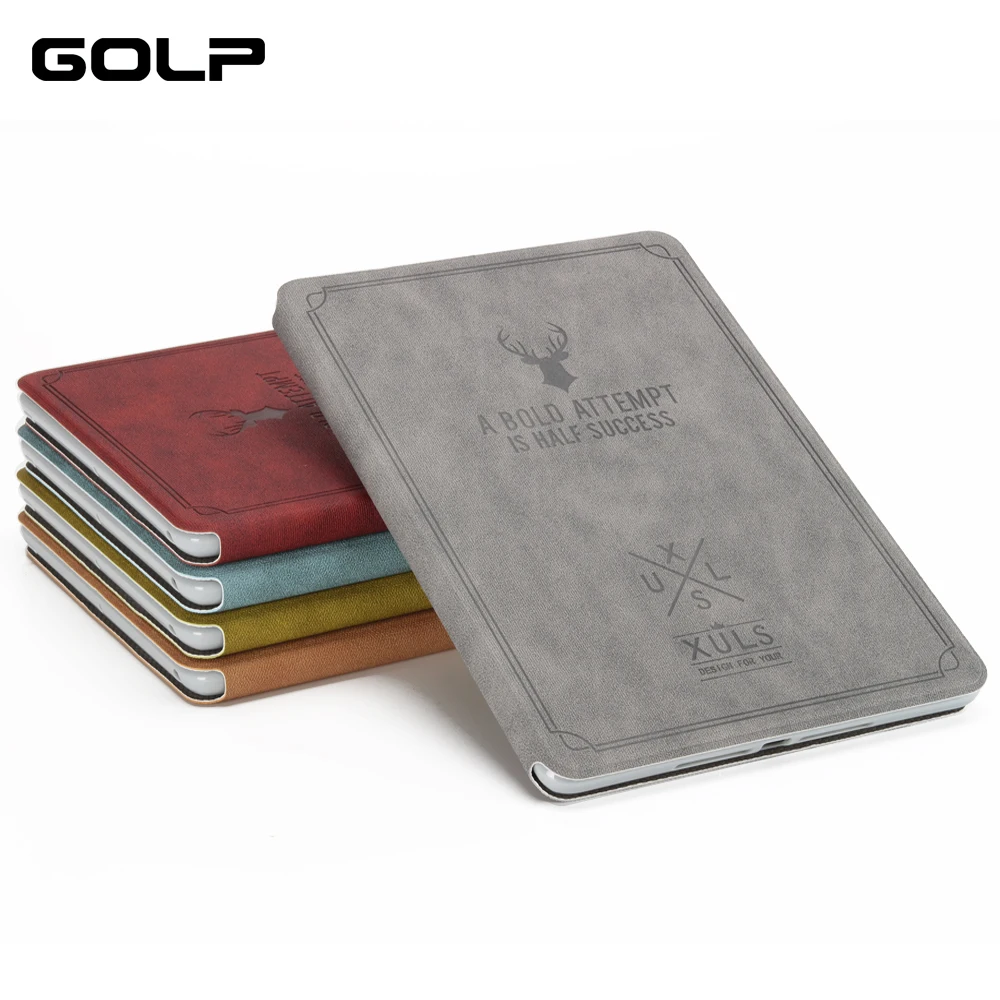 Чехол для iPad 9 7 2017 2018 A1822 A1893 GOLP умный флип-чехол из искусственной кожи с рисунком
