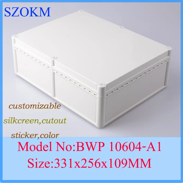 

1 piece waterproof plastic enclosure project case electronics enclosure with power 331x256x109 mm