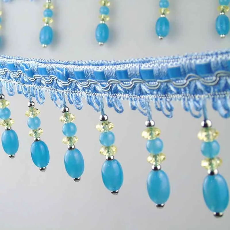 Decorative Tassels For Window Curtains Long Beads Lace Accessories Tassel Fringe Trim For