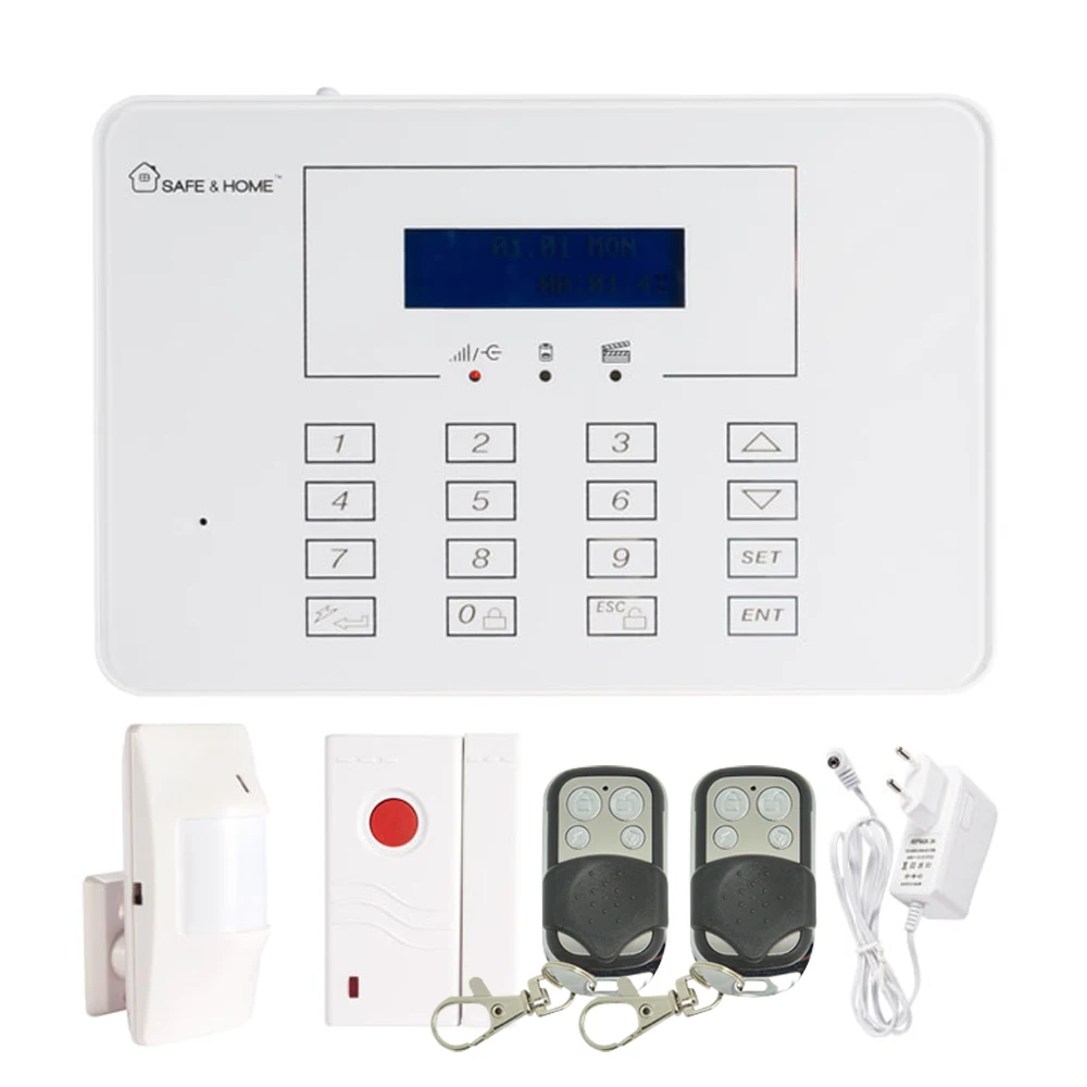 

(1 set) 433mhz Intelligent Home Security wireless alarm system SMS GSM alarm touch panel PIR Motion alarm magnet sensor freeship