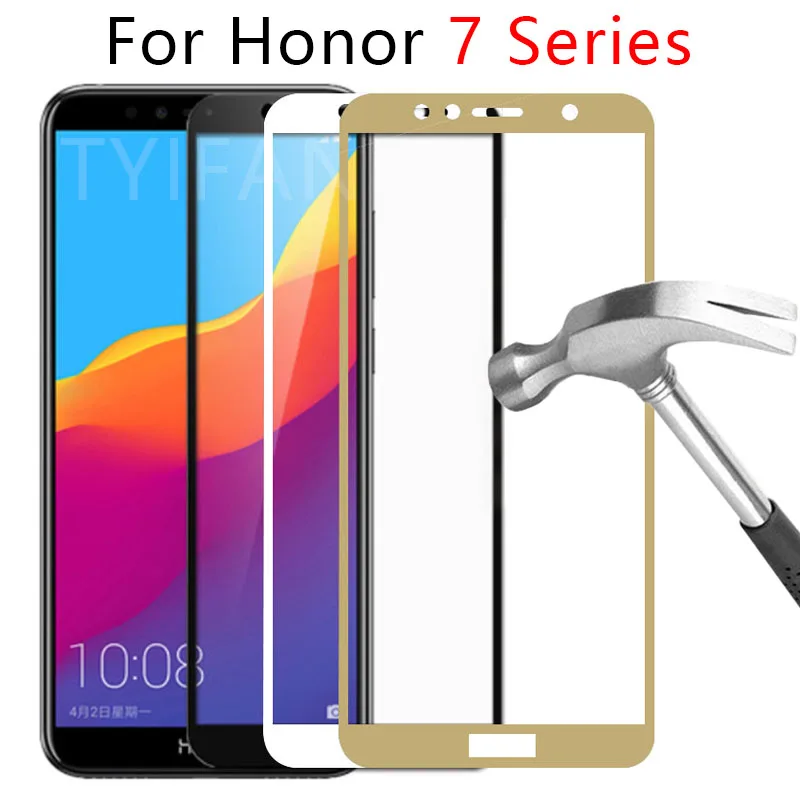 Чехол для телефона из закаленного стекла на honor 7a 7c pro 7x7 s защитный чехол