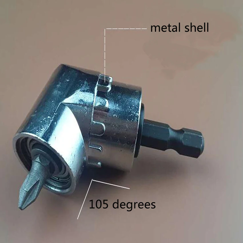105 градусов 1/4 Регулируемый шестигранный бит угловая Отвертка Магнитный Бит Угол удлинитель Отвертка Гнездо держатель адаптер