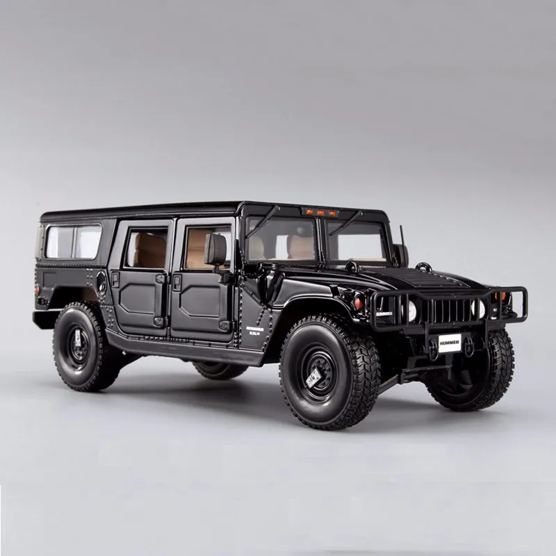 1/18 масштаб Hummer H1 красный и черный Внедорожник король литой автомобиль модель подарки коллекции игрушки для мальчиков