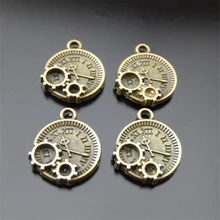 20 unids/pack Vintage bronce relojes colgante de collar de joyas encantos 16*13mm hombre mujer amante hecho a mano pulseras artesanales regalo 51437