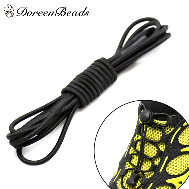 DoreenBeads Polyester Elastic Bands Shoelace New Design Outdoor Sports