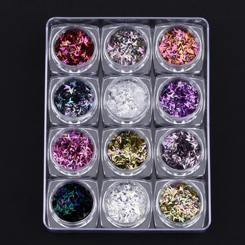 

12pcs/set New Nails decorations arrive glitters nail sequins 3d Arrow design for nails decorations accessories YST012