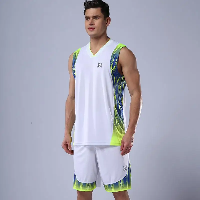 Мужские баскетбольные майки 2 шт., наборы, баскетбольные майки для колледжа, костюмы для студентов, баскетбольные майки, форма, на заказ, принт, логотип «сделай сам» - Цвет: X2607 white