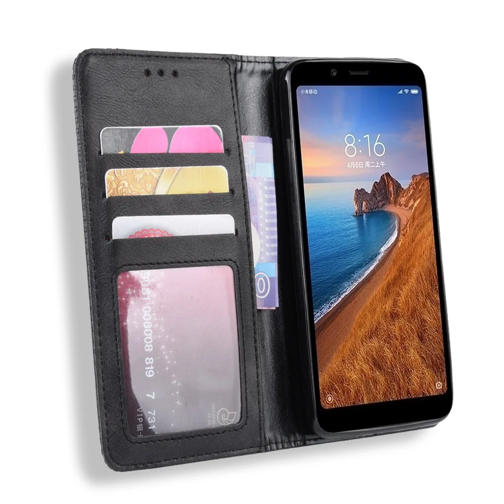 Luxury Leather wallet case with Kickstand &amp Credit Slots For Xiaomi Redmi 7A/K20/K20 PRO/7/Y3/GO/note 7S/note 7 pro/note 6 pro |