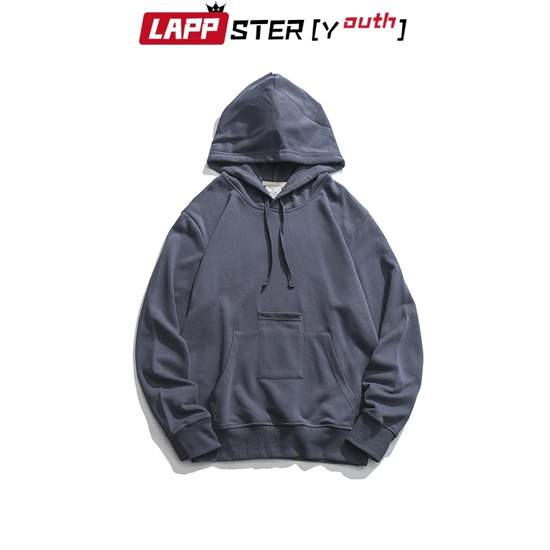 

LAPPSTER Men Colorful streetwear Hooded Sweatshirts Hoodies 2019 oversized Hip Hop Hoodies Autumn mens harajuku vintage Hoodies