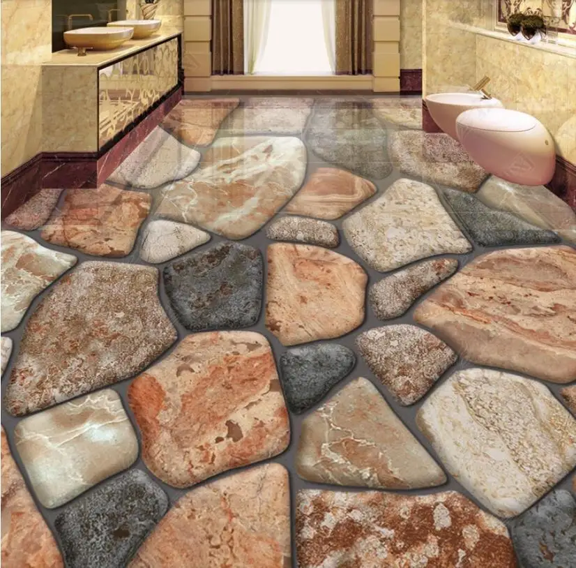 3D обои для стен 3 D cobblestone стереоскопическая настенная Гостиная Ванная комната