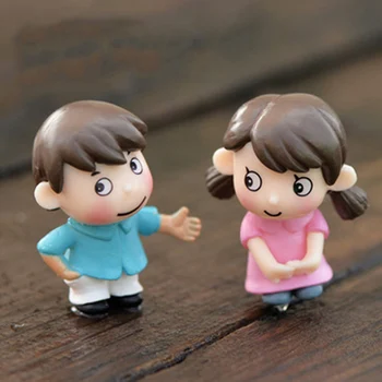 

ZOCDOU 1 Piece Lover Boy Girl Wedding Small Statue Mini Figurine Crafts Japan Korea Ornament Miniatures Play House DIY Decor