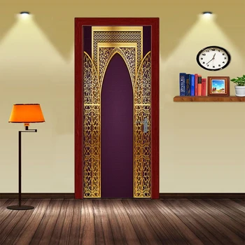 

Custom Islamic patterns door decal Large Size Window vinyl sticker Allah self-adhesive wallpaper Home Decoration