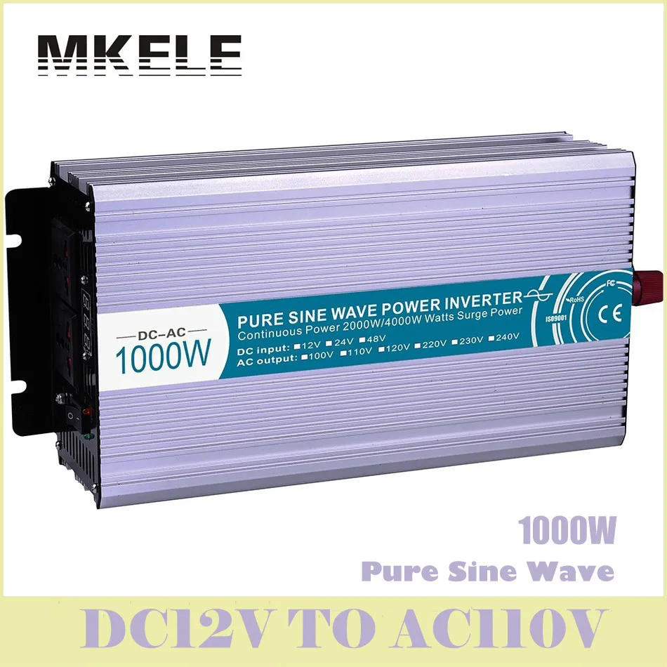 MKP1000-121 12v Dc 110v Ac  Pure Sine Wave Inverter Voltage Converter Solar LED Display Full Power China Ultra Boost 