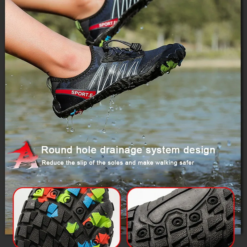 Мужская и Женская водонепроницаемая обувь, босиком, быстросохнущая, для дайвинга, Аква, спорта, пляжа, EDF88