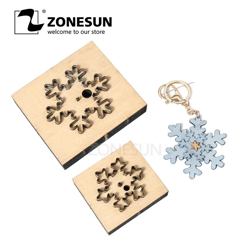 ZONESUN снег кожа резки Die DIY кольцо для ключей вырезать деревянный шаблонный нож