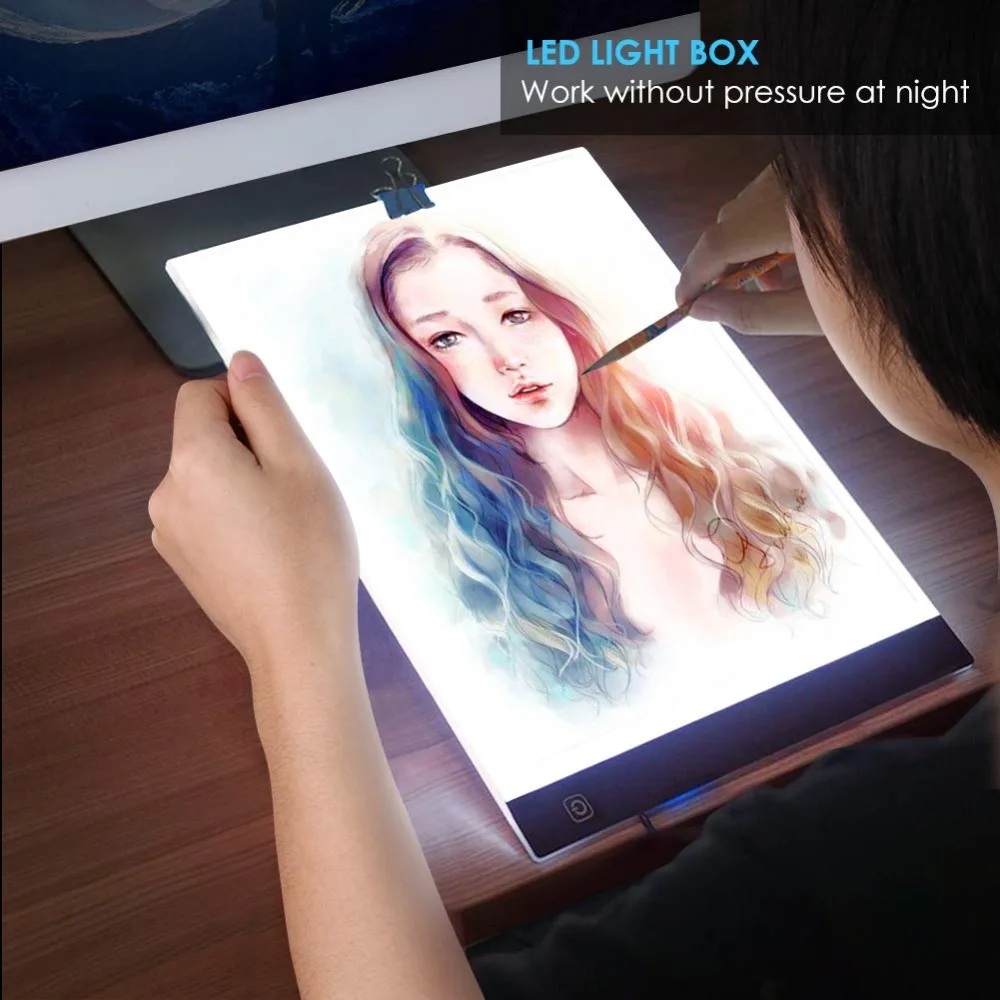 

Ultrathin A4 Dimmable LED Light Tablet Pad For Diamond Embroidery Diamond Painting Accessoires Cross Stitch Kits Baby Kids Gift