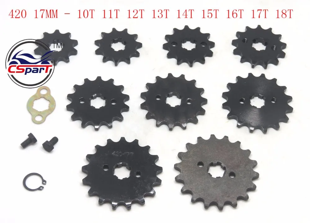 420 14T 14 Teeth 17 MM Front Engine Sprocket For Motorcycle ATV OR Dirt Pit bike