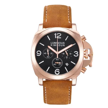 

New Relogio Masculino Quartz Watch Men Top Brand Luxury Leather Mens Watches KIMSDUN Fashion Casual Sport Clock Men Wristwatches